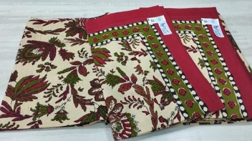 BEDSHEET JAIPUR PRINTED 90X108 2 PILLOW COVER